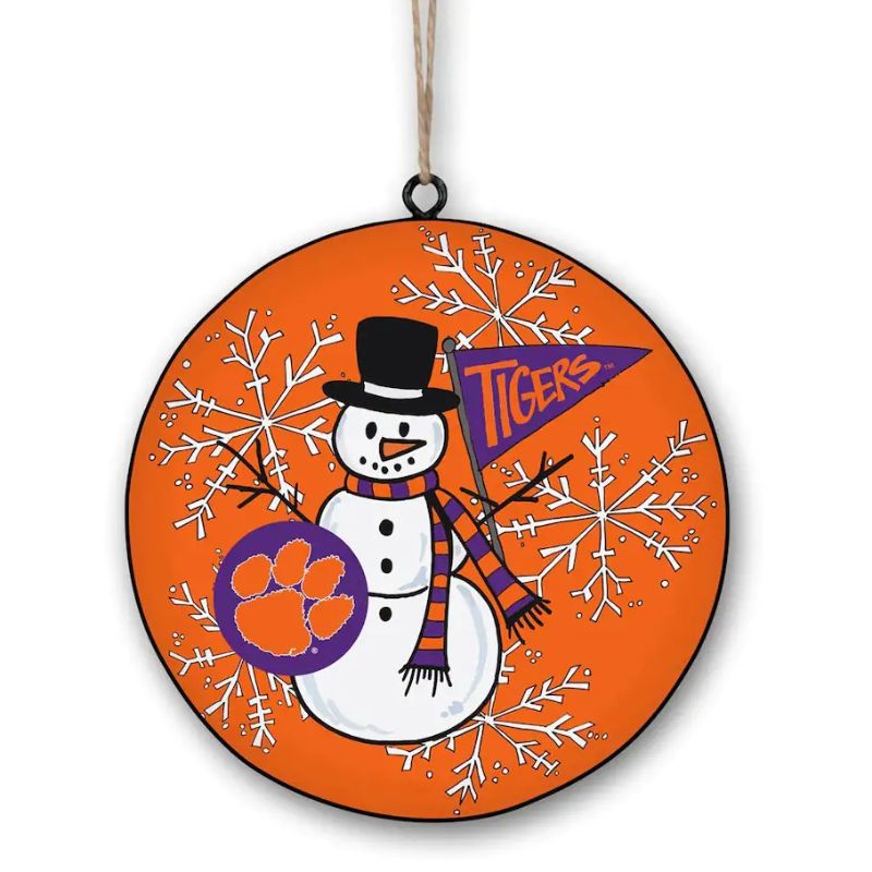 Clemson Snowman Ornament